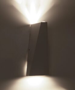 GloboStar® TRIANDE 60555 Φωτιστικό Τοίχου – Απλίκα Αρχιτεκτονικού Φωτισμού Εσωτερικού/Εξωτερικού Χώρου Up & Down LED 10W 1200lm 5° & 60° AC 220-240V IP65 Μ8.5 x Π8.5 x Υ20cm – Φυσικό Λευκό 4500K – Γκρι Αλουμίνιο – Bridgelux Chip – 3 Χρόνια Εγγύηση