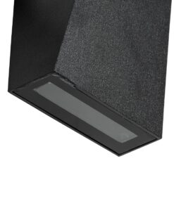 GloboStar® TRIANDE 60556 Φωτιστικό Τοίχου – Απλίκα Αρχιτεκτονικού Φωτισμού Εσωτερικού/Εξωτερικού Χώρου Up & Down LED 10W 1200lm 5° & 60° AC 220-240V IP65 Μ8.5 x Π8.5 x Υ20cm – Φυσικό Λευκό 4500K – Μαύρο Αλουμίνιο – Bridgelux Chip – 3 Χρόνια Εγγύηση