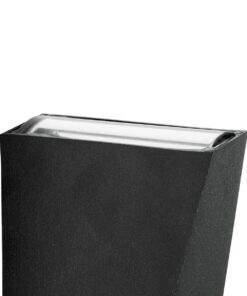 GloboStar® TRIANDE 60556 Φωτιστικό Τοίχου – Απλίκα Αρχιτεκτονικού Φωτισμού Εσωτερικού/Εξωτερικού Χώρου Up & Down LED 10W 1200lm 5° & 60° AC 220-240V IP65 Μ8.5 x Π8.5 x Υ20cm – Φυσικό Λευκό 4500K – Μαύρο Αλουμίνιο – Bridgelux Chip – 3 Χρόνια Εγγύηση