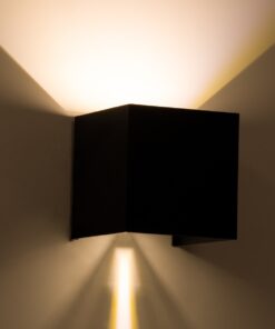 GloboStar® AXIS-S 60562 Φωτιστικό Τοίχου – Απλίκα Αρχιτεκτονικού Φωτισμού Εσωτερικού/Εξωτερικού Χώρου Up & Down LED 10W 1150lm 10 έως 60° AC 220-240V Αδιάβροχο IP65 Μ10 x Π10 x Υ10cm – Θερμό Λευκό 2700K – Μαύρο – Bridgelux Chip – 3 Years Warranty