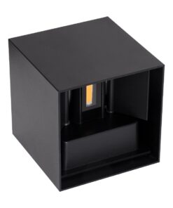 GloboStar® AXIS-S 60562 Φωτιστικό Τοίχου – Απλίκα Αρχιτεκτονικού Φωτισμού Εσωτερικού/Εξωτερικού Χώρου Up & Down LED 10W 1150lm 10 έως 60° AC 220-240V Αδιάβροχο IP65 Μ10 x Π10 x Υ10cm – Θερμό Λευκό 2700K – Μαύρο – Bridgelux Chip – 3 Years Warranty