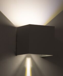 GloboStar® AXIS-S 60563 Φωτιστικό Τοίχου – Απλίκα Αρχιτεκτονικού Φωτισμού Εσωτερικού/Εξωτερικού Χώρου Up & Down LED 10W 1200lm 10 έως 60° AC 220-240V Αδιάβροχο IP65 Μ10 x Π10 x Υ10cm – Φυσικό Λευκό 4500K – Λευκό – Bridgelux Chip – 3 Years Warranty