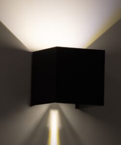 GloboStar® AXIS-S 60564 Φωτιστικό Τοίχου – Απλίκα Αρχιτεκτονικού Φωτισμού Εσωτερικού/Εξωτερικού Χώρου Up & Down LED 10W 1200lm 10 έως 60° AC 220-240V Αδιάβροχο IP65 Μ10 x Π10 x Υ10cm – Φυσικό Λευκό 4500K – Γκρι Ανθρακί- Bridgelux Chip – 3 Years Warranty