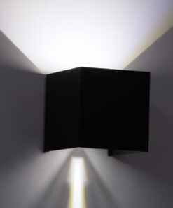 GloboStar® AXIS-S 60567 Φωτιστικό Τοίχου – Απλίκα Αρχιτεκτονικού Φωτισμού Εσωτερικού/Εξωτερικού Χώρου Up & Down LED 10W 1250lm 10 έως 60° AC 220-240V Αδιάβροχο IP65 Μ10 x Π10 x Υ10cm – Ψυχρό Λευκό 6000K – Γκρι Ανθρακί – Bridgelux Chip – 3 Χρόνια Εγγύηση