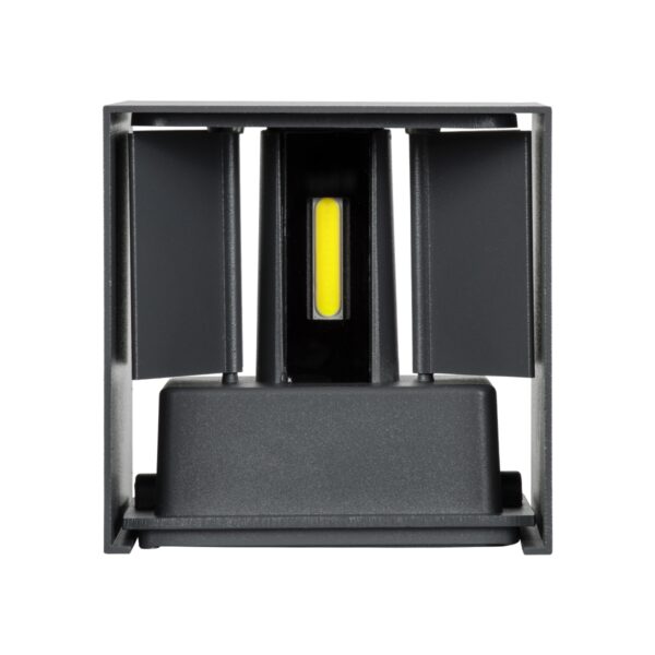 GloboStar® AXIS-S 60567 Φωτιστικό Τοίχου – Απλίκα Αρχιτεκτονικού Φωτισμού Εσωτερικού/Εξωτερικού Χώρου Up & Down LED 10W 1250lm 10 έως 60° AC 220-240V Αδιάβροχο IP65 Μ10 x Π10 x Υ10cm – Ψυχρό Λευκό 6000K – Γκρι Ανθρακί – Bridgelux Chip – 3 Χρόνια Εγγύηση