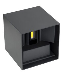 GloboStar® AXIS-S 60567 Φωτιστικό Τοίχου – Απλίκα Αρχιτεκτονικού Φωτισμού Εσωτερικού/Εξωτερικού Χώρου Up & Down LED 10W 1250lm 10 έως 60° AC 220-240V Αδιάβροχο IP65 Μ10 x Π10 x Υ10cm – Ψυχρό Λευκό 6000K – Γκρι Ανθρακί – Bridgelux Chip – 3 Χρόνια Εγγύηση