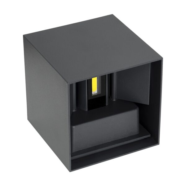 GloboStar® AXIS-S 60567 Φωτιστικό Τοίχου – Απλίκα Αρχιτεκτονικού Φωτισμού Εσωτερικού/Εξωτερικού Χώρου Up & Down LED 10W 1250lm 10 έως 60° AC 220-240V Αδιάβροχο IP65 Μ10 x Π10 x Υ10cm – Ψυχρό Λευκό 6000K – Γκρι Ανθρακί – Bridgelux Chip – 3 Χρόνια Εγγύηση