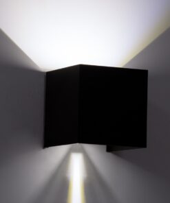 GloboStar® AXIS-S 60568 Φωτιστικό Τοίχου – Απλίκα Αρχιτεκτονικού Φωτισμού Εσωτερικού/Εξωτερικού Χώρου Up & Down LED 10W 1250lm 10 έως 60° AC 220-240V Αδιάβροχο IP65 Μ10 x Π10 x Υ10cm – Ψυχρό Λευκό 6000K – Μαύρο – Bridgelux Chip – 3 Χρόνια Εγγύηση