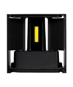 GloboStar® AXIS-S 60568 Φωτιστικό Τοίχου – Απλίκα Αρχιτεκτονικού Φωτισμού Εσωτερικού/Εξωτερικού Χώρου Up & Down LED 10W 1250lm 10 έως 60° AC 220-240V Αδιάβροχο IP65 Μ10 x Π10 x Υ10cm – Ψυχρό Λευκό 6000K – Μαύρο – Bridgelux Chip – 3 Χρόνια Εγγύηση