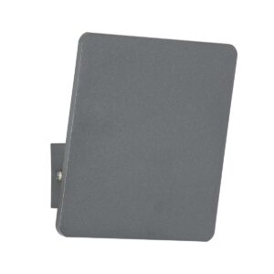 GloboStar® CUADRADO 60570 Φωτιστικό Τοίχου – Απλίκα Αρχιτεκτονικού Φωτισμού Εσωτερικού/Εξωτερικού Χώρου Up or Down LED 10W 1000lm 60° AC220-240V Αδιάβροχο IP65 – Σώμα Αλουμινίου & Tempered Glass – Μ14 x Π14 x Υ4.5cm – Θερμό Λευκό 2700K – Γκρι Ανθρακί – Bridgelux Chip – 5 Years Warranty