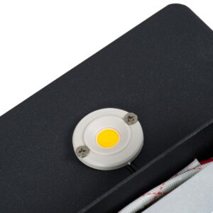 GloboStar® CUADRADO 60571 Φωτιστικό Τοίχου – Απλίκα Αρχιτεκτονικού Φωτισμού Εσωτερικού/Εξωτερικού Χώρου Up or Down LED 10W 1000lm 60° AC220-240V Αδιάβροχο IP65 – Σώμα Αλουμινίου & Tempered Glass – Μ14 x Π14 x Υ4.5cm – Θερμό Λευκό 2700K – Μαύρο – Bridgelux Chip – 5 Years Warranty