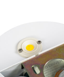 GloboStar® REDONDO 60572 Φωτιστικό Τοίχου – Απλίκα Αρχιτεκτονικού Φωτισμού Εσωτερικού/Εξωτερικού Χώρου Up or Down LED 10W 1000lm 60° AC220-240V Αδιάβροχο IP65 – Σώμα Αλουμινίου & Tempered Glass – Μ14 x Π14 x Υ4.5cm – Θερμό Λευκό 2700K – Λευκό – Bridgelux Chip – 5 Years Warranty