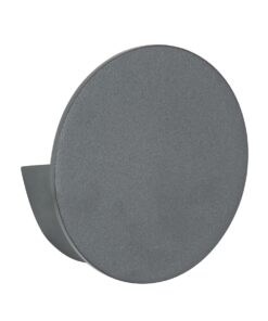 GloboStar® REDONDO 60573 Φωτιστικό Τοίχου – Απλίκα Αρχιτεκτονικού Φωτισμού Εσωτερικού/Εξωτερικού Χώρου Up or Down LED 10W 1000lm 60° AC220-240V Αδιάβροχο IP65 – Σώμα Αλουμινίου & Tempered Glass – Μ14 x Π14 x Υ4.5cm – Θερμό Λευκό 2700K – Γκρι Ανθρακί – Bridgelux Chip – 5 Years Warranty