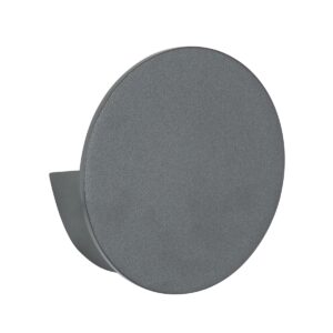 GloboStar® REDONDO 60573 Φωτιστικό Τοίχου – Απλίκα Αρχιτεκτονικού Φωτισμού Εσωτερικού/Εξωτερικού Χώρου Up or Down LED 10W 1000lm 60° AC220-240V Αδιάβροχο IP65 – Σώμα Αλουμινίου & Tempered Glass – Μ14 x Π14 x Υ4.5cm – Θερμό Λευκό 2700K – Γκρι Ανθρακί – Bridgelux Chip – 5 Years Warranty