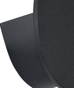 GloboStar® REDONDO 60574 Φωτιστικό Τοίχου – Απλίκα Αρχιτεκτονικού Φωτισμού Εσωτερικού/Εξωτερικού Χώρου Up or Down LED 10W 1000lm 60° AC220-240V Αδιάβροχο IP65 – Σώμα Αλουμινίου & Tempered Glass – Μ14 x Π14 x Υ4.5cm – Θερμό Λευκό 2700K – Μαύρο – Bridgelux Chip – 5 Years Warranty