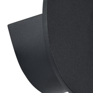 GloboStar® REDONDO 60574 Φωτιστικό Τοίχου – Απλίκα Αρχιτεκτονικού Φωτισμού Εσωτερικού/Εξωτερικού Χώρου Up or Down LED 10W 1000lm 60° AC220-240V Αδιάβροχο IP65 – Σώμα Αλουμινίου & Tempered Glass – Μ14 x Π14 x Υ4.5cm – Θερμό Λευκό 2700K – Μαύρο – Bridgelux Chip – 5 Years Warranty