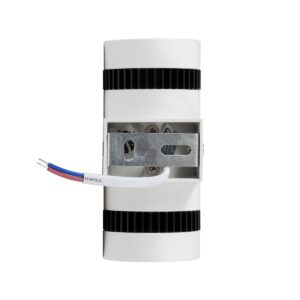 GloboStar® CANNONAL 60575 Φωτιστικό Τοίχου – Απλίκα Αρχιτεκτονικού Φωτισμού Εσωτερικού Χώρου Up & Down LED 10W 1150lm 30° AC 220-240V IP20 Μ5 x Π6.5 x Υ11cm – Θερμό Λευκό 2700K – Λευκό με Μαύρο – Bridgelux Chip – 3 Χρόνια Εγγύηση