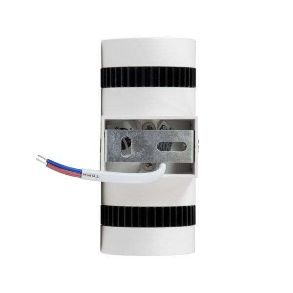 GloboStar® CANNONAL 60575 Φωτιστικό Τοίχου – Απλίκα Αρχιτεκτονικού Φωτισμού Εσωτερικού Χώρου Up & Down LED 10W 1150lm 30° AC 220-240V IP20 Μ5 x Π6.5 x Υ11cm – Θερμό Λευκό 2700K – Λευκό με Μαύρο – Bridgelux Chip – 3 Χρόνια Εγγύηση