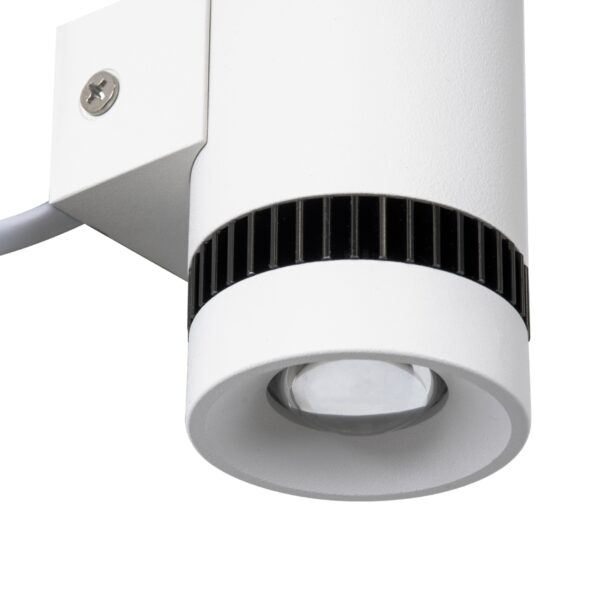GloboStar® CANNONAL 60575 Φωτιστικό Τοίχου – Απλίκα Αρχιτεκτονικού Φωτισμού Εσωτερικού Χώρου Up & Down LED 10W 1150lm 30° AC 220-240V IP20 Μ5 x Π6.5 x Υ11cm – Θερμό Λευκό 2700K – Λευκό με Μαύρο – Bridgelux Chip – 3 Χρόνια Εγγύηση