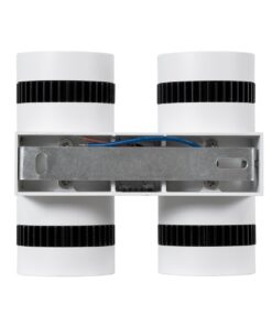 GloboStar® CANNONAL 60578 Φωτιστικό Τοίχου – Απλίκα Αρχιτεκτονικού Φωτισμού Εσωτερικού Χώρου Up & Down LED 20W 2300lm 30° AC 220-240V IP20 Μ12 x Π6.5 x Υ11cm – Θερμό Λευκό 2700K – Λευκό με Μαύρο – Bridgelux Chip – 3 Χρόνια Εγγύηση