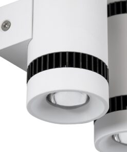 GloboStar® CANNONAL 60578 Φωτιστικό Τοίχου – Απλίκα Αρχιτεκτονικού Φωτισμού Εσωτερικού Χώρου Up & Down LED 20W 2300lm 30° AC 220-240V IP20 Μ12 x Π6.5 x Υ11cm – Θερμό Λευκό 2700K – Λευκό με Μαύρο – Bridgelux Chip – 3 Χρόνια Εγγύηση