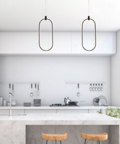 InLight Κρεμαστό φωτιστικό LED 14W 3000K σε μαύρη απόχρωση D:17cm (6058-BL)