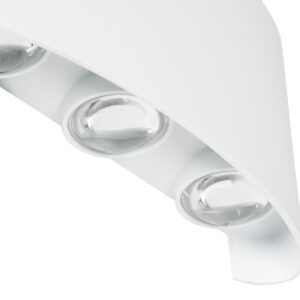 GloboStar® SIXOAD 60584 Φωτιστικό Τοίχου – Απλίκα Αρχιτεκτονικού Φωτισμού Εσωτερικού/Εξωτερικού Χώρου Up & Down LED 18W 2160lm 30° AC 220-240V Αδιάβροχο IP65 Μ17 x Π4 x Υ8cm – Θερμό Λευκό 2700K – Λευκό – Bridgelux Chip – 3 Years Warranty