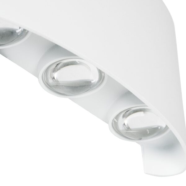 GloboStar® SIXOAD 60584 Φωτιστικό Τοίχου – Απλίκα Αρχιτεκτονικού Φωτισμού Εσωτερικού/Εξωτερικού Χώρου Up & Down LED 18W 2160lm 30° AC 220-240V Αδιάβροχο IP65 Μ17 x Π4 x Υ8cm – Θερμό Λευκό 2700K – Λευκό – Bridgelux Chip – 3 Years Warranty