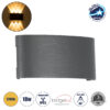 GloboStar® SIXOAD 60585 Φωτιστικό Τοίχου – Απλίκα Αρχιτεκτονικού Φωτισμού Εσωτερικού/Εξωτερικού Χώρου Up & Down LED 18W 2160lm 30° AC 220-240V Αδιάβροχο IP65 Μ17 x Π4 x Υ8cm – Θερμό Λευκό 2700K – Γκρι Ανθρακί – Bridgelux Chip – 3 Years Warranty
