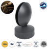 GloboStar® ZERODA 60597 Φωτιστικό Τοίχου – Απλίκα Αρχιτεκτονικού Φωτισμού Εσωτερικού/Εξωτερικού Χώρου LED 9W 1035lm 1° x 360° AC 220-240V Αδιάβροχο IP65 Μ11 x Π10 x Υ16cm – Θερμό Λευκό 2700K – Γκρι Ανθρακί – Bridgelux Chip – 3 Years Warranty