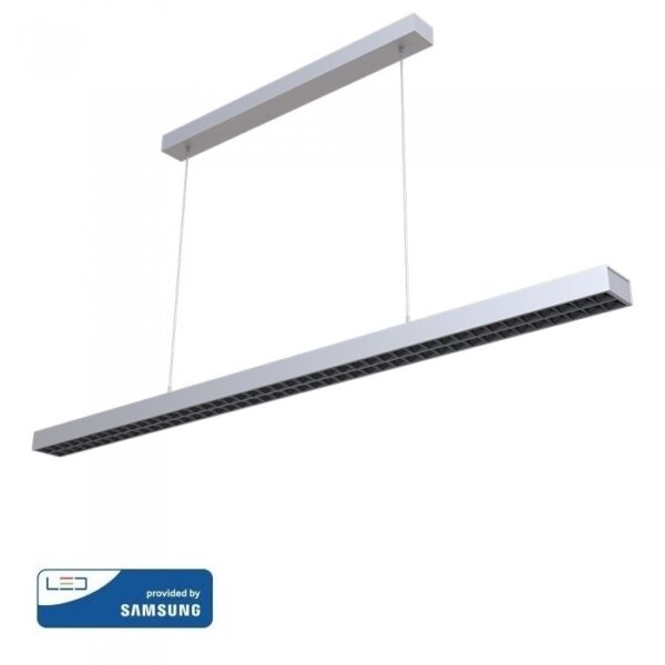 LED Γραμμικό Κρεμαστό Φωτιστικό Non Linkable Λευκό Up Down 60W Dimmable V-TAC PRO Samsung Chip 6600lm 120° UGR<6 Φυσικό Λευκό 4000K – 606