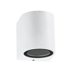 GloboStar® MURANO 60605 Φωτιστικό Τοίχου – Απλίκα Αρχιτεκτονικού Φωτισμού Εξωτερικού Χώρου Up or Down Αλουμινίου με Ντουί 1 x GU10 AC 220-240V Αδιάβροχο IP65 Μ8 x Π8 x Υ7cm – Λευκό – 5 Years Warranty