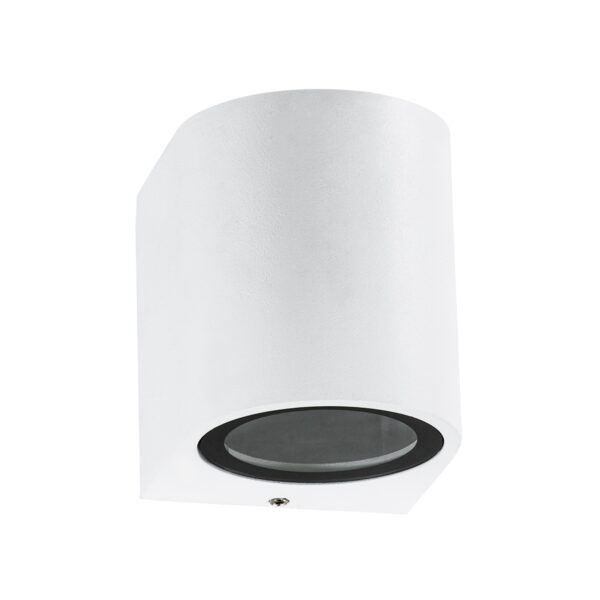 GloboStar® MURANO 60605 Φωτιστικό Τοίχου – Απλίκα Αρχιτεκτονικού Φωτισμού Εξωτερικού Χώρου Up or Down Αλουμινίου με Ντουί 1 x GU10 AC 220-240V Αδιάβροχο IP65 Μ8 x Π8 x Υ7cm – Λευκό – 5 Years Warranty