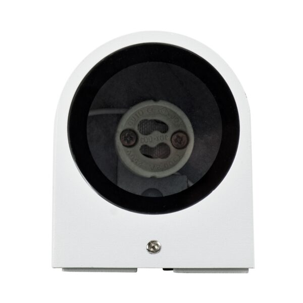 GloboStar® MURANO 60605 Φωτιστικό Τοίχου – Απλίκα Αρχιτεκτονικού Φωτισμού Εξωτερικού Χώρου Up or Down Αλουμινίου με Ντουί 1 x GU10 AC 220-240V Αδιάβροχο IP65 Μ8 x Π8 x Υ7cm – Λευκό – 5 Years Warranty
