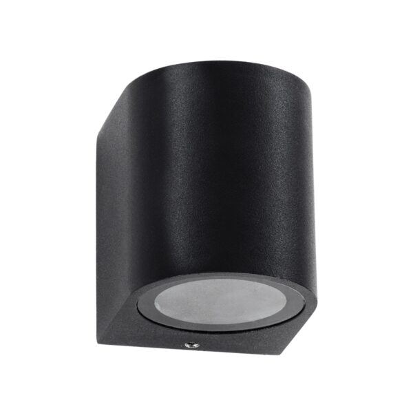 GloboStar® MURANO 60607 Φωτιστικό Τοίχου – Απλίκα Αρχιτεκτονικού Φωτισμού Εξωτερικού Χώρου Up or Down Αλουμινίου με Ντουί 1 x GU10 AC 220-240V Αδιάβροχο IP65 Μ8 x Π8 x Υ7cm – Μαύρο  – 5 Years Warranty