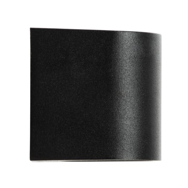 GloboStar® MURANO 60607 Φωτιστικό Τοίχου – Απλίκα Αρχιτεκτονικού Φωτισμού Εξωτερικού Χώρου Up or Down Αλουμινίου με Ντουί 1 x GU10 AC 220-240V Αδιάβροχο IP65 Μ8 x Π8 x Υ7cm – Μαύρο  – 5 Years Warranty