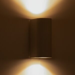 GloboStar® MURANO 60608 Φωτιστικό Τοίχου – Απλίκα Αρχιτεκτονικού Φωτισμού Εξωτερικού Χώρου Up & Down Αλουμινίου με Ντουί 2 x GU10 AC 220-240V Αδιάβροχο IP65 L15 x W8 x H6.8cm – Λευκό – 5 Years Warranty