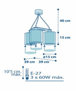 Police κρεμαστό τρίφωτο οροφής Ango – 60614