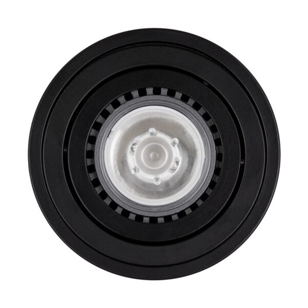 GloboStar® AKIRA 60617 Επιφανειακό Κινούμενο Στρόγγυλο Φωτιστικό Σποτ Αλουμινίου με Ντουί GU10 AC 220-240V IP44 Φ8 x Υ10cm – Μαύρο – 5 Years Warranty