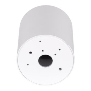 GloboStar® AKIRA 60618 Επιφανειακό Κινούμενο Στρόγγυλο Φωτιστικό Σποτ Αλουμινίου με Ντουί GU10 AC 220-240V IP44 Φ8 x Υ10cm – Λευκό – 5 Years Warranty