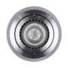 GloboStar® AKIRA 60619 Επιφανειακό Κινούμενο Στρόγγυλο Φωτιστικό Σποτ Αλουμινίου με Ντουί GU10 AC 220-240V IP44 Φ8 x Υ10cm – Ασημί Βούρτσας – 5 Years Warranty