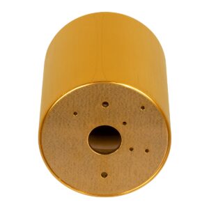 GloboStar® AKIRA 60620 Επιφανειακό Κινούμενο Στρόγγυλο Φωτιστικό Σποτ Αλουμινίου με Ντουί GU10 AC 220-240V IP44 Φ8 x Υ10cm – Χρυσό Βούρτσας – 5 Years Warranty