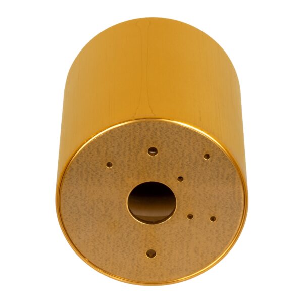GloboStar® AKIRA 60620 Επιφανειακό Κινούμενο Στρόγγυλο Φωτιστικό Σποτ Αλουμινίου με Ντουί GU10 AC 220-240V IP44 Φ8 x Υ10cm – Χρυσό Βούρτσας – 5 Years Warranty