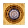 GloboStar® AKIRA 60624 Επιφανειακό Κινούμενο Τετράγωνο Φωτιστικό Σποτ Αλουμινίου με Ντουί GU10 AC 220-240V IP44 Μ8 x Π8 x Υ10cm – Χρυσό Βούρτσας – 5 Years Warranty
