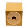GloboStar® AKIRA 60624 Επιφανειακό Κινούμενο Τετράγωνο Φωτιστικό Σποτ Αλουμινίου με Ντουί GU10 AC 220-240V IP44 Μ8 x Π8 x Υ10cm – Χρυσό Βούρτσας – 5 Years Warranty