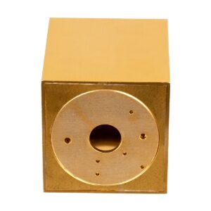 GloboStar® AKIRA 60624 Επιφανειακό Κινούμενο Τετράγωνο Φωτιστικό Σποτ Αλουμινίου με Ντουί GU10 AC 220-240V IP44 Μ8 x Π8 x Υ10cm – Χρυσό Βούρτσας – 5 Years Warranty
