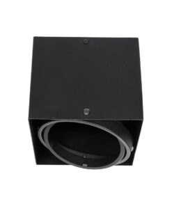 GloboStar® MAGMA 60626 Μοντέρνο Φωτιστικό Οροφής Σποτ Μονόφωτο 1 x GU10 IP20 Μαύρο Αλουμίνιο – Μ15 x Π15 x Υ13cm