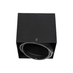 GloboStar® MAGMA 60626 Μοντέρνο Φωτιστικό Οροφής Σποτ Μονόφωτο 1 x GU10 IP20 Μαύρο Αλουμίνιο – Μ15 x Π15 x Υ13cm