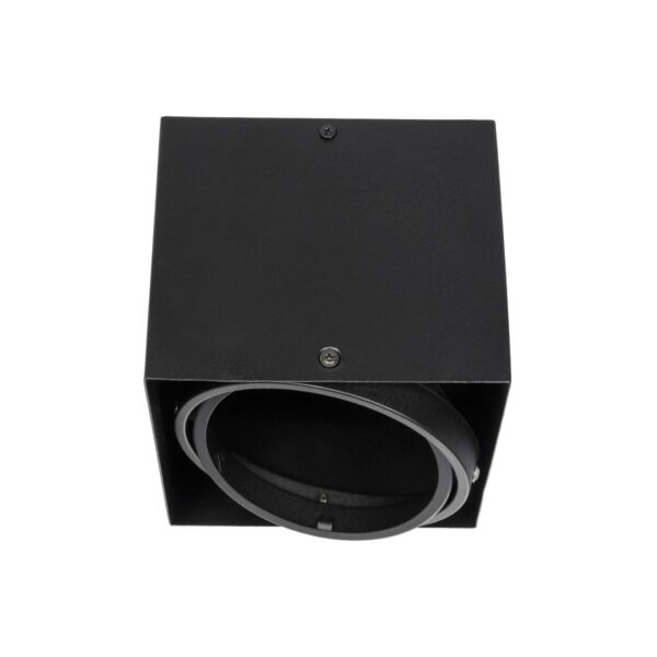 GloboStar® MAGMA 60626 Μοντέρνο Φωτιστικό Οροφής Σποτ Μονόφωτο 1 x GU10 IP20 Μαύρο Αλουμίνιο – Μ15 x Π15 x Υ13cm