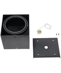 GloboStar® MAGMA 60626 Μοντέρνο Φωτιστικό Οροφής Σποτ Μονόφωτο 1 x GU10 IP20 Μαύρο Αλουμίνιο – Μ15 x Π15 x Υ13cm